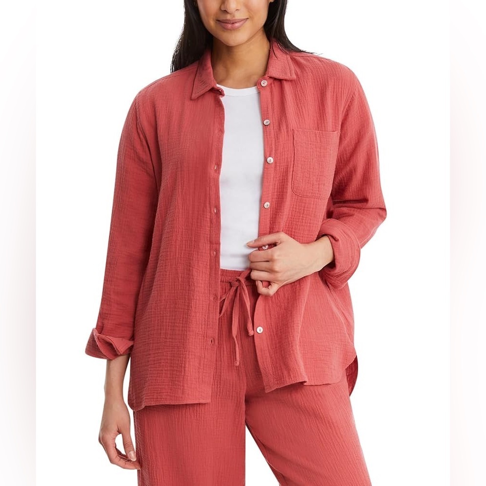 Jessica Simpson Gauzy Long Sleeve Button Down Shirt